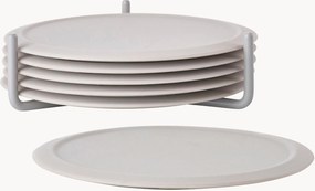 Siliconen onderzetters Plain met standaard, 6 stuks