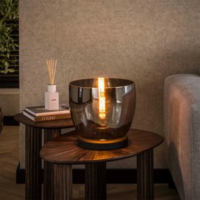 Lage Vloerlamp Grijs Rookglas 29 Cm