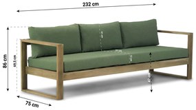 Stoel en Bank Loungeset 5 personen Teak Old teak greywash  Garden Collections Newbury