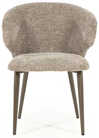 Eleonora Mateo Bruin Potige Eetstoel Taupe