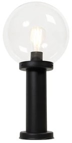 Staande buitenlamp zwart met heldere bol 50 cm IP44 - Sfera