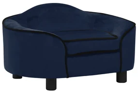 vidaXL Hondenbank 67x47x36 cm pluche blauw