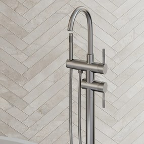 Saniclear Exclusive Stripes vrijstaande badkraan RVS