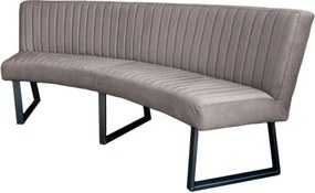 Eetkamerbank - Hengelo - stof Element grijs 03 - geschikt voor ovale tafel 200 cm