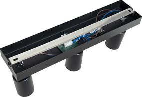 Moderne spot zwart rechthoekig 3-lichts - Facil