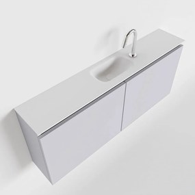 Mondiaz Ture 120cm toiletmeubel cale met wastafel talc midden 1 kraangat