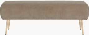 Ribfluwelen bank Olga met poten in houtlook