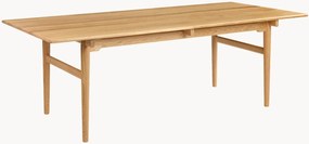 Eettafel Ch327 van eikenhout, 248 x 62 cm