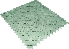 Zelfklevende Mozaïektegels Metaal | Visschub Pastelgroen | 28,8×29,8 cm | Keuken, Bad &amp; WC