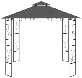 vidaXL Prieel 160 g/m² 3x3x2,7 m antracietkleurig