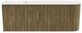Mondiaz Joya 110cm toiletmeubel ronding rechts dusk met wastafel faye links zonder kraangat talc