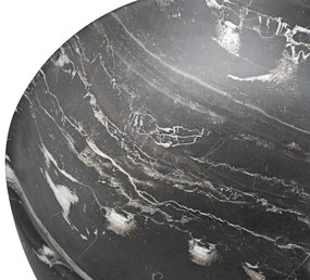 Sapho Rondane keramische waskom 60x42cm zwart marmer