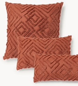 Katoenen perkal kussensloop Phil met getufte design