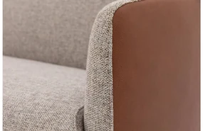 Goossens Excellent Bank Montreal cognac, leer, 2-zits, modern design