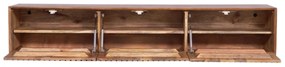 Starfurn Madison Naturel Hangend Tv-meubel Mangohout Ribbels 160 Cm - 160x35x30cm.