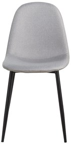 Set van 4 Zwarte Teok Stoffen Stoelen