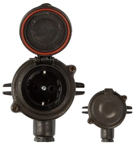 Jaren 30 Vintage Stopcontact I Zwart Brons