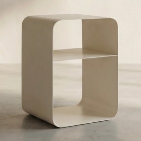 Stalen Bijzettafel Cream - 38 X 33cm.