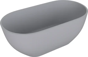 Polysan Reduta vrijstaand bad grijs mat mineraalmarmer 150x75cm