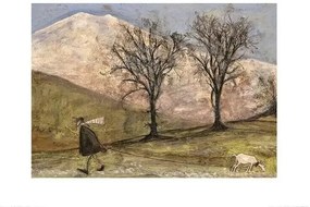 Sam Toft - Walking with Mansfield Kunstdruk, Sam Toft, (40 x 30 cm)