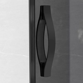 Gelco Sigma douchecabine 110x90cm met helderglas mat zwart