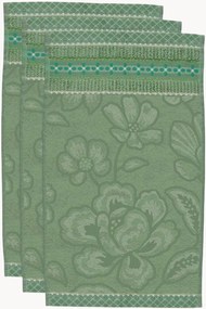 Katoenen terry gastendoekjes Jasmin Jacquard, 3-delig