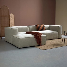 Beige Bank Met Chaise Longue Links