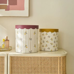 Set van 2 ronde nestkastjes met deksels, RISETTI