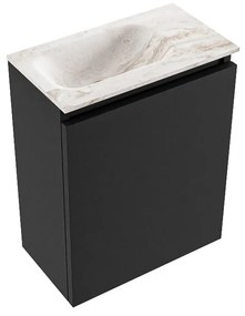 Mondiaz Ture DLux toiletmeubel 40cm urban met wastafel frappe links zonder kraangat