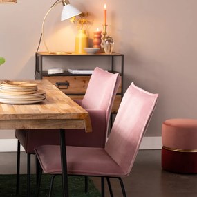 Zuiver Stoel Dion Velvet Roze