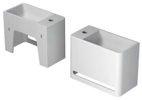 INK Hangar Fontein - 40x20x30cm - wasbak rechts - 1 kraangat - polystone wit mat 3401035