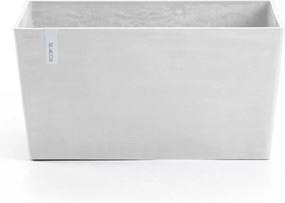 Ecopots bloempot Paris 80 - Rechthoekig - Pure White - 80,3 x 38 x H40,5 cm