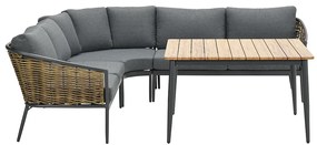 Garden Impressions San Vito lounge dining set 4-delig - donker grijs