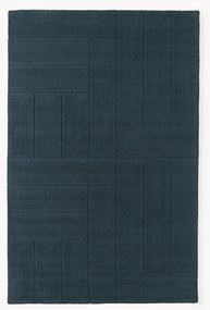 Handgetuft wollen vloerkleed Alexia met geometrisch patroon