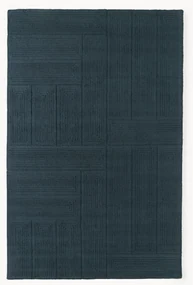 Handgetuft wollen vloerkleed Alexia met geometrisch patroon