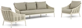 Stoel en Bank Loungeset 5 personen Aluminium/Wicker Taupe  Apple Bee Milou