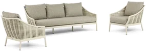 Stoel en Bank Loungeset 5 personen Aluminium/Wicker Taupe Apple Bee Milou