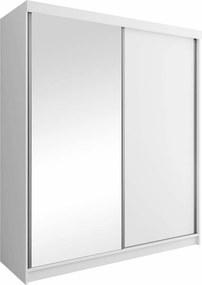 Kledingkast Dover 107, Wit, 200x200x62cm, 174 kg, Kledingkast deuren: Schuivend, Aantal planken: 9, Aantal planken: 9