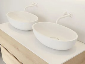 Riho Escala ovale waskom solid surface wit mat