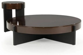 Eleonora Juliet Luxe Bijzettafel Rond Bruin - 40 X 40cm.