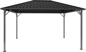 Itaka 3x4 tuinhuisje met klamboe antraciet Tuinpunt