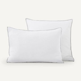 Kussensloop in gewassen hennep, Helm