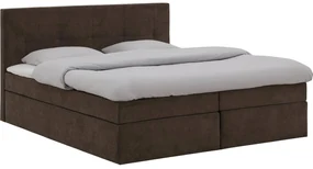 Goossens Basic Boxspring Compleet Rud, Vlak 160 x 200 cm (=2x 80 x 200 cm) met hoofdbord, 2 x matras, 1 x topper