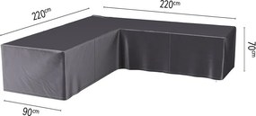 Platinum Aerocover loungesethoes hoekset - Ademende hoes voor loungeset met een 90° hoek (L-vorm) 220 x 220 x 90 x H70cm