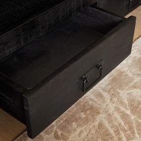 Starfurn Boaz Black Tv-meubel Van Zwart Mangohout 150 Cm - 150x45x60cm.
