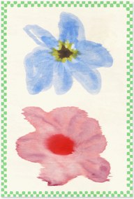 Poster Flower with Checks 01
