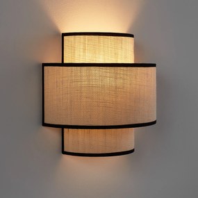 Dubbele wandlamp in jute, Come