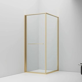 SaniGoods Harper douchecabine met schuifdeur 90x90x200cm goud