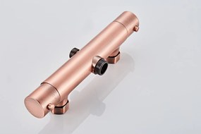 Saniclear Copper opbouw regendouche 30cm met thermostaatkraan en 3 standen handdouche koperkleurig