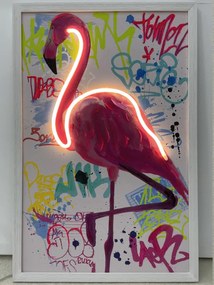 Neon Art Pink Flamingo